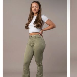 Fitjeans Pastel Flared -  Khaki